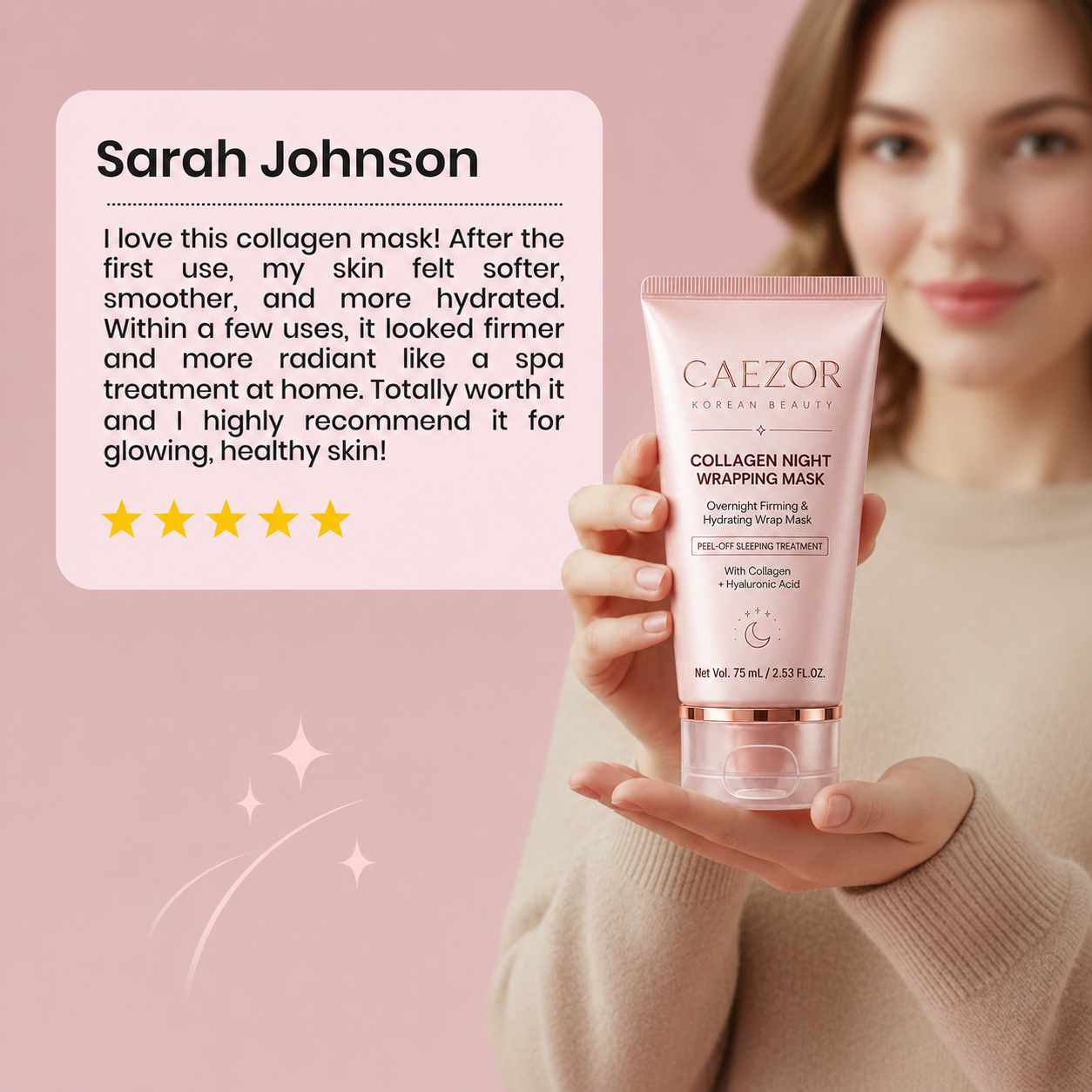 Overnight Collagen Wrap Mask 💧 Hydrating, Firming & Glass-Skin Glow