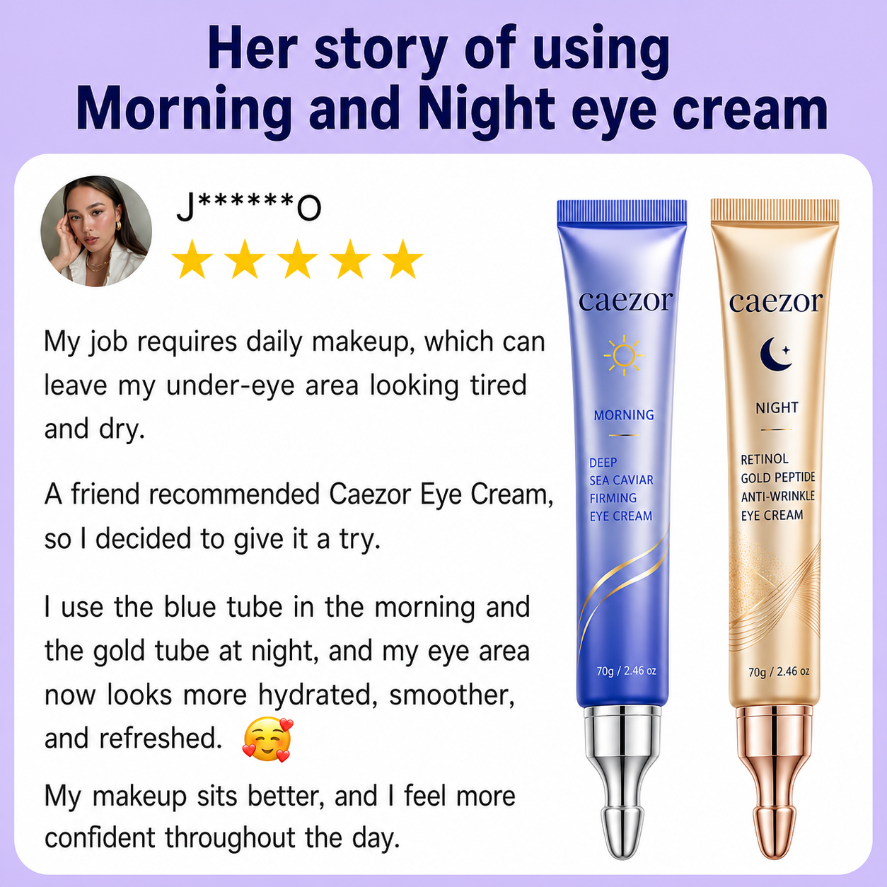 ✨ CaeZor Morning & Night Eye Cream Duo